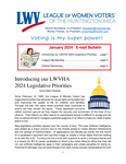 League of Women Voters of the Huntington Area Bulletin, January 2024 by League of Women Voters of the Huntington Area