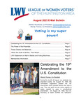 League of Women Voters of the Huntington Area E-mail Bulletin, August, 2025 by League of Women Voters of the Huntington Area
