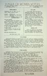 League of Women Voters of the Huntington Area Bulletin, January, 1960