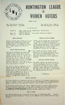League of Women Voters of the Huntington Area Bulletin, August, 1968 by League of Women Voters of the Huntington Area