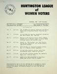 League of Women Voters of the Huntington Area Bulletin, December, 1969