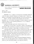 Marshall University News Releases: April, May, June, 1979
