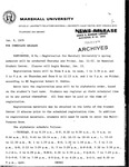 Marshall University News Releases: Janurary, Feburary, March, 1979