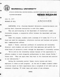 Marshall University News Releases: July, August, September, 1977