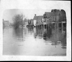 Scene of Huntington in 1937 flood, looking toward Marshall College