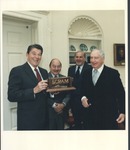 Pres. Ronald Reagan with Marvin Stone at White House