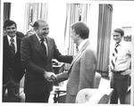 Marvin Stone shaking hands with Pres. Jimmy Carter