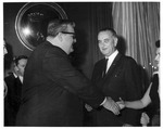 Matthew Reese meeting Pres. Lyndon B. Johnson and Mrs. Johnson, ca. 1965
