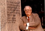 Matthew Reese at the Kennedy memorial, 1989