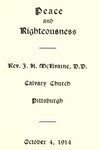 Peace and Righteousness by James Hall McIlvaine