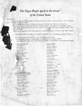 One page flyer showing list of 