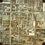 Aerial view of east Huntington, Sam Clagg collection, 1974