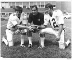 (l to r): Ted Shoebridge, QB, Jim "Shorty" Moss, Bob Harris, QB, 1970 team