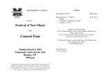 Marshall University Department of Music presents Festival of New Music - Concert Four by Mark Zanter