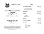 Marshall University Department of Music presents the Marshall University Guitar Ensemble Spring Concert