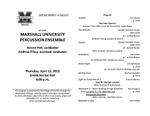 Marshall University Department of Music presents Marshall University Percussion Ensemble