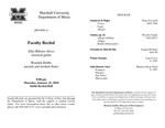 Marshall University Department of Music presents a Faculty Recital