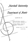 Marshall University Music Department Presents a Senior Recital, Margie Wellman, Michael Rowsey by Margie Wellman and Michael Rowsey