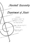 Marshall University Music Department Presents An Ensemble Concert by the Woodwind Quintet, The Brass Quintet