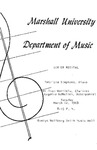 Marshall University Music Department Presents a Senior Recital, Patricia Stephens, Piano, William Warfield, Clarinet
