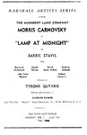 Marshall Artists Series presents The Midnight Lamp Company, Morris Carnovsky in 