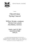 Marshall University Department of Music Presents the Choral Union Spring Concert by William Murphy