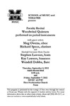 Marshall University Music Department Presents a Faculty Recital, Woodwind Quintets