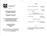 Marshall University Music Department Presents The Marshall University Symphony Orchestra, Family Concert, Dr. Elizabeth Reed Smith, Conductor