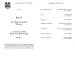 Marshall University Music Department Presents a Jazz I by Martin W. Saunders