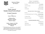 Marshall University Music Department Presents the Ninth Annual Middle School Festival Band, Grand Concerts, with Guest Conductors, Radonna Hess, Rhonda E. Smalley, Shirelle Yuhase