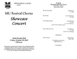 Marshall University Music Department Presents a MU Festival Chorus, Showcase Concert
