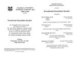 Marshall University Music Department Presents a Woodwind Ensembles Recital
