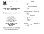 Marshall University Music Department Presents a Faculty Recital: Tuba & Euphonium in Mixed Chamber Music, George Palton, tuba and euphonium by George Palton