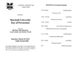 Marshall University Music Department Presents the Marshall University Day of Percussion, Featuring, Bill Platt, Matt Sharrock, Aaron Statler and Charles Powell by Marshall University