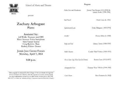 Marshall University Music Department Presents Zachary Arbogast Piano By Zachary Arbogast Explore 17 meanings and explanations or write yours. marshall digital scholar marshall university