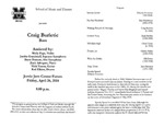 Marshall University Music Department Presents Craig Burletic, Bass by Craig Burletic