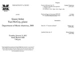 Marshall University Music Department Presents a Guest Artist, Yuri McCoy, piano, Department of Music Alumnus, 2008 by Yuri McCoy