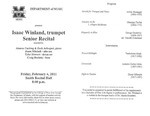 Marshall University Music Department Presents Isaac Winland, trumpet, Senior Recital