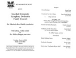 Marshall University Music Department Presents the Marshall University Symphony Orchestra, Family Concert, Dr. Elizabeth Reed Smith, conductor, with, Olivia Hay, violin soloist, and, Dr. Jeffrey Pappas, narrator by Elizabeth Reed Smith, Jeffrey L. Pappas, and Olivia Hay