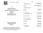 Marshall University Music Department Presents a Junior Recital, Aurelia Ward-Lockhart, soprano