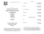 Marshall University Music Department Presents a Senior Jazz Recital, Jason Mitchell, alto saxophone