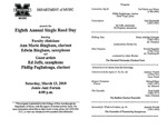 Marshall University Music Department Presents the Eighth Annual Single Reed Day, featuring Faculty clinicians, Ann Marie Bingham, clarinet, Edwin Bingham, saxophone, and, Guest artists, Ed Joffe, saxophone, Phillip Paglialonga, clarinet