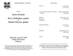 Marshall University Music Department Presents a Junior Recital, Jerry Stalnaker, guitar, and, Danilo Moraes, guitar