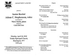 Marshall University Music Department Presents a Senior Recital, Adam C. Stephenson, voice, accompanied by, Mark Smith, piano, assisted by, Callie Huff, flute