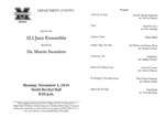 Marshall University Music Department Presents the 12.1 Jazz Ensemble, directed by, Dr. Martin Saunders