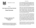 Marshall University Music Department Presents a Solo Improvised Piano Recital: Sean Parsons