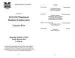 Marshall University Music Department Presents the 2010 SCI National Student Conference: Concert Five