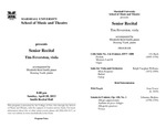 Marshall University Department of Music Presents a Senior Recital, Tim Feverston, viola