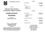 Marshall University Music Department Presents the Belle & Lynum Jackson Competition Winner's Recital, Austin Seybert, trombone