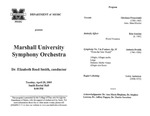 Marshall University Music Department Presents the Marshall University Symphony Orchestra, Dr. Elizabeth Reed Smith, conductor